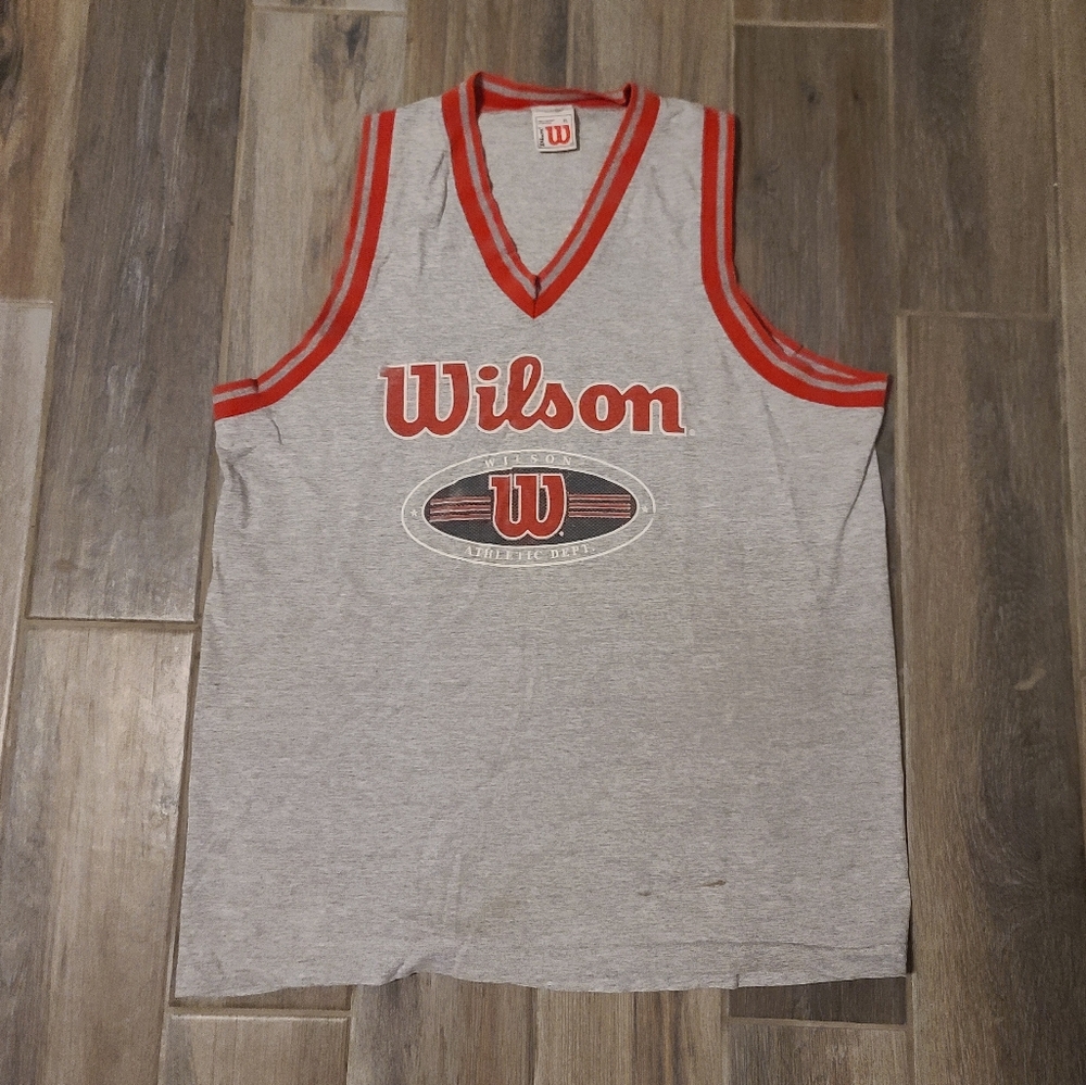 Vintage 90s Wilson Tank Top Jersey T Shirt